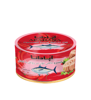 کنسرو ماهی تون در روغن بافلفل 180 گرم آپادانا(بسته6عددی)