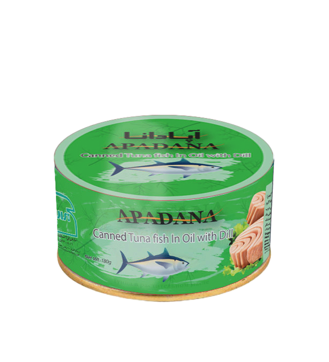 کنسرو ماهی تون در روغن با شوید 180 گرم  آپادانا(بسته 6عددی)