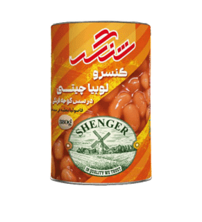 کنسرو لوبیا چیتی درسس 380 گرمی شنگر ( بسته 6عددی)